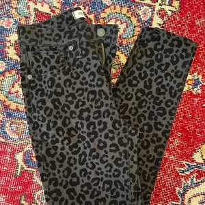 Madewell Jeans with cheetah print detail
